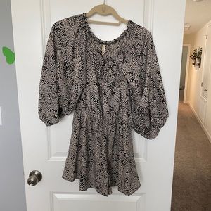 Black and Cream Red Dress Romper